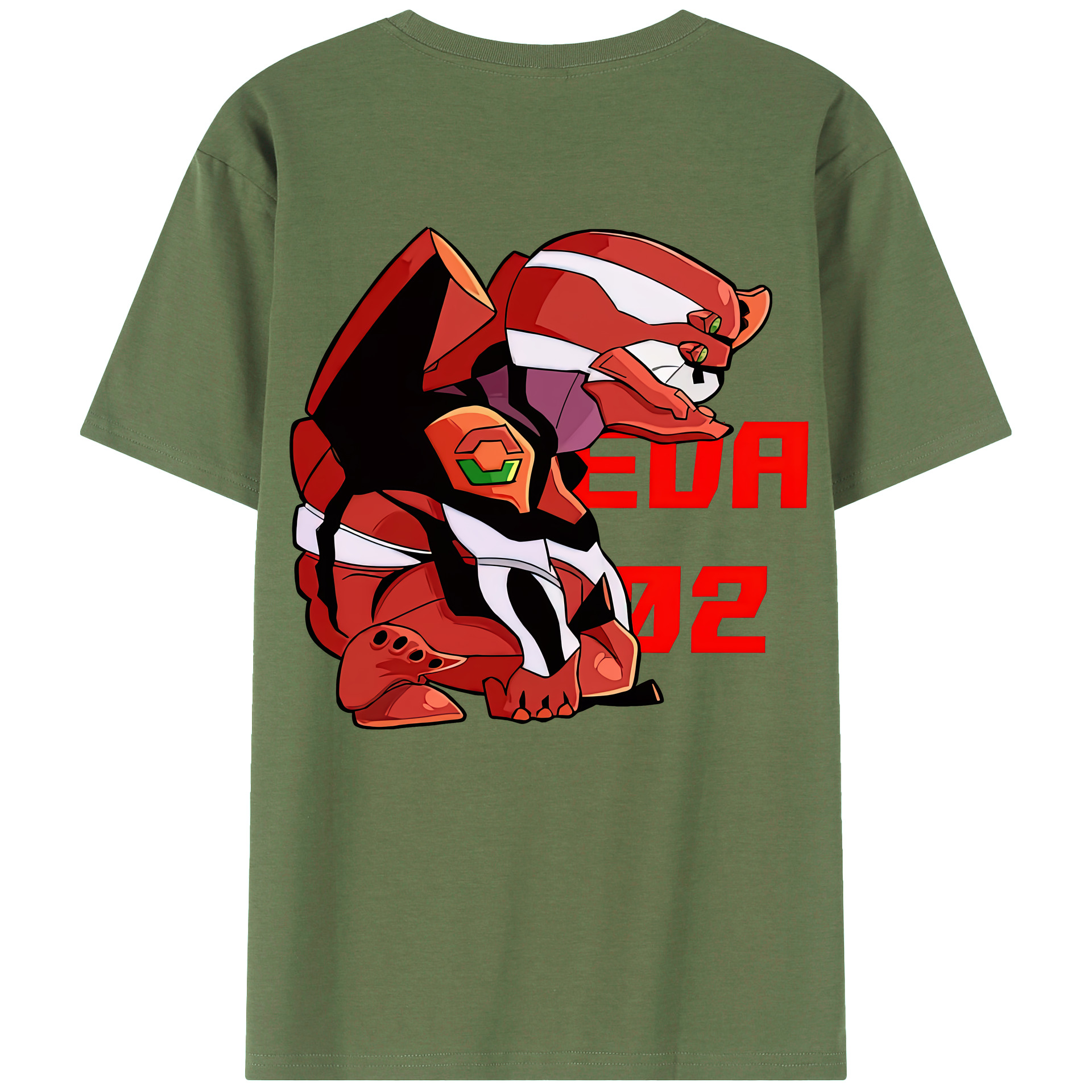 （画像用） EVA 新世紀エヴァンゲリオン 綿100％ メンズ半袖Tシャツ（バックプリント） 通気性